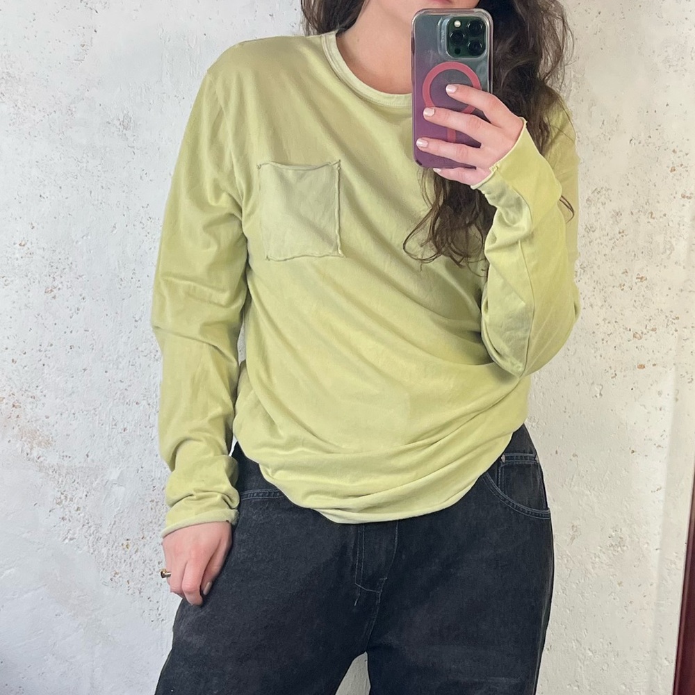 Cotton Citizen Light Green Long Sleeve Top - Picture 1 of 13
